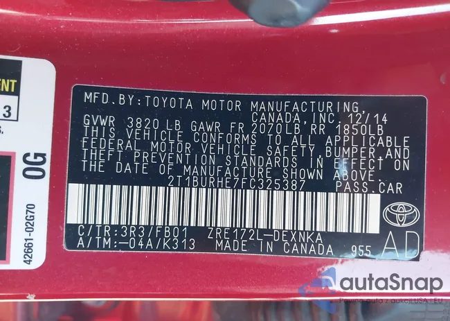 2T1BURHE7FC325387: 43999076