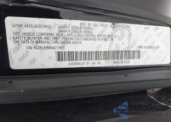 4S3BL676464211653: 43999100