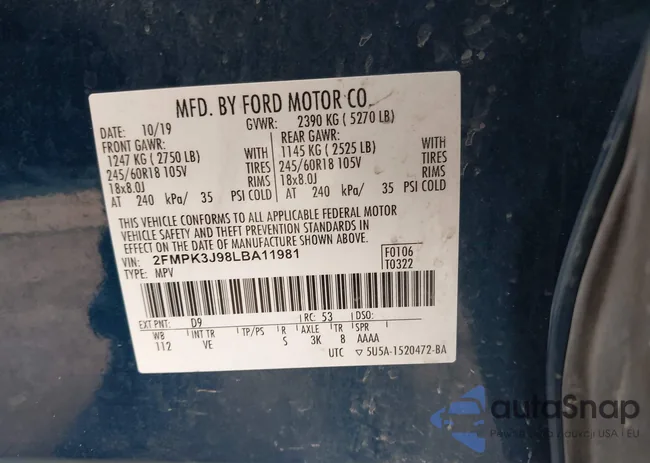 2FMPK3J98LBA11981: 43999147