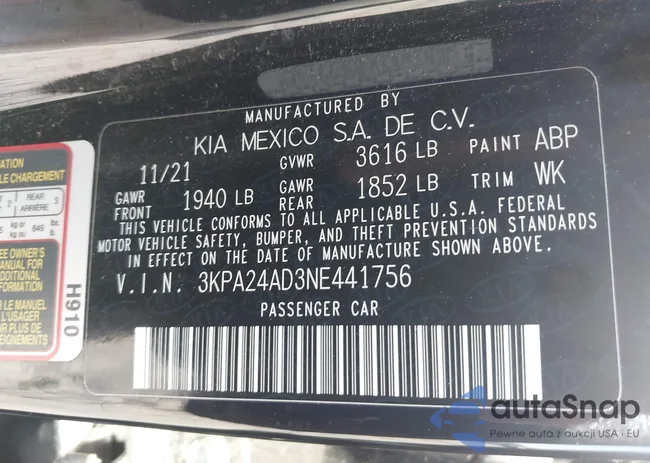 3KPA24AD3NE441756: 43999215