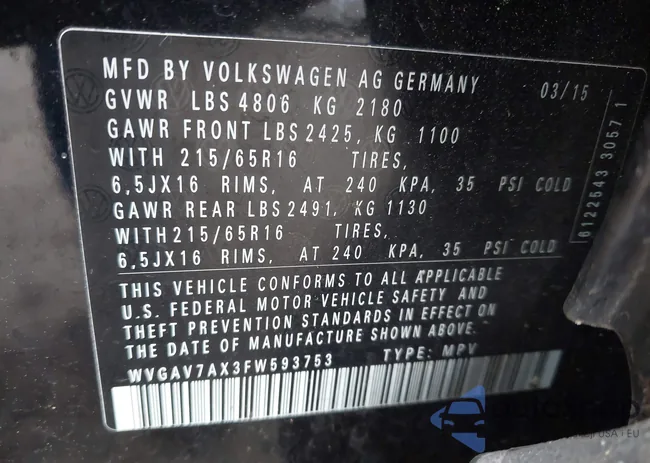 WVGAV7AX3FW593753: 43998343