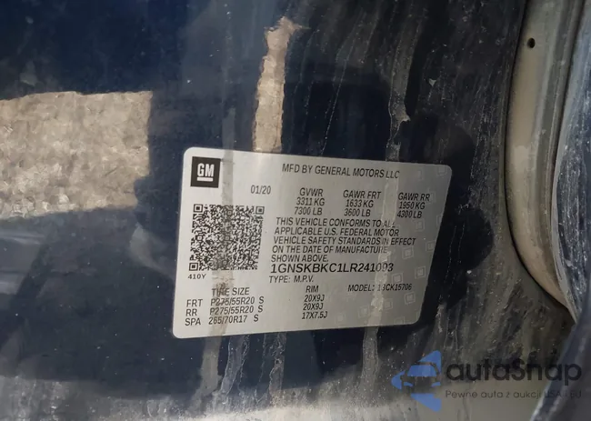 1GNSKBKC1LR241093: 43998445