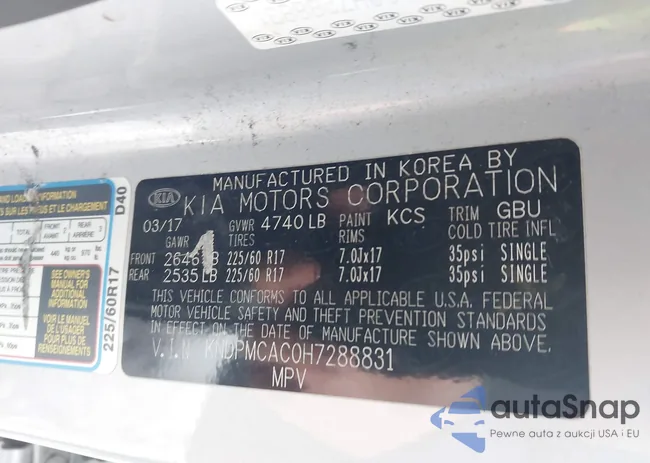 KNDPMCAC0H7288831: 43998485