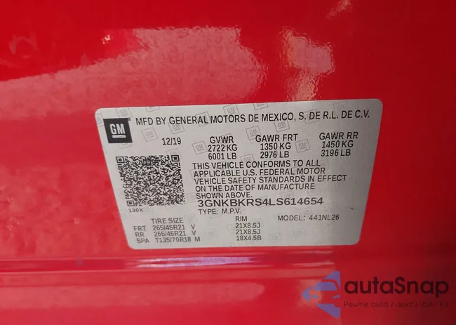 3GNKBKRS4LS614654: 43998582