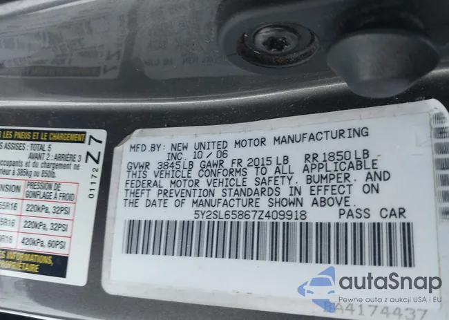 5Y2SL65867Z409918: 43999661