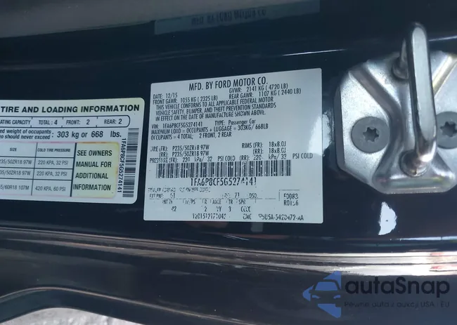 1FA6P8CF5G5274141: 43999921