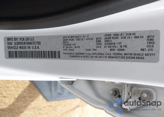 1C6RREBT6NN157793: 43999928