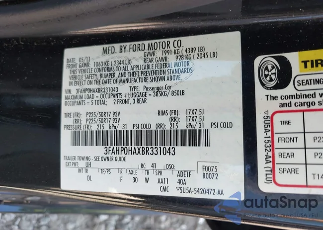 3FAHP0HAXBR331043: 44000002