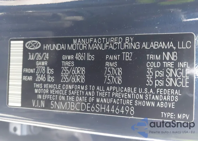 5NMJBCDE6SH446498: 44000085