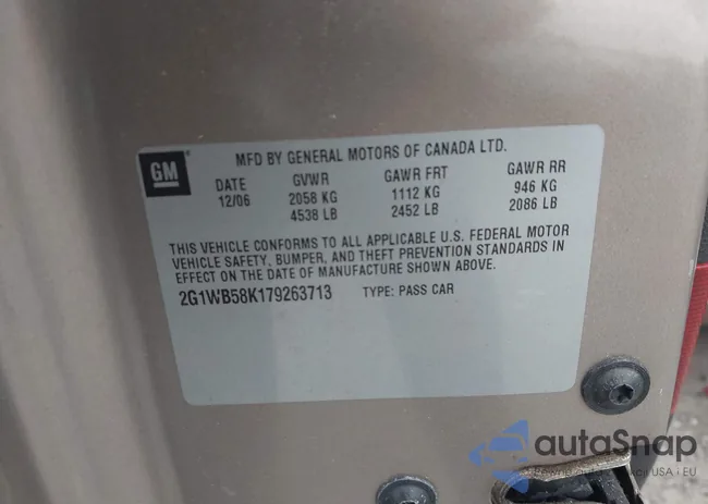 2G1WB58K179263713: 44000099