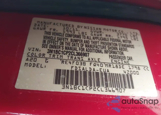 3N1BC1CP2CL366907: 44000119