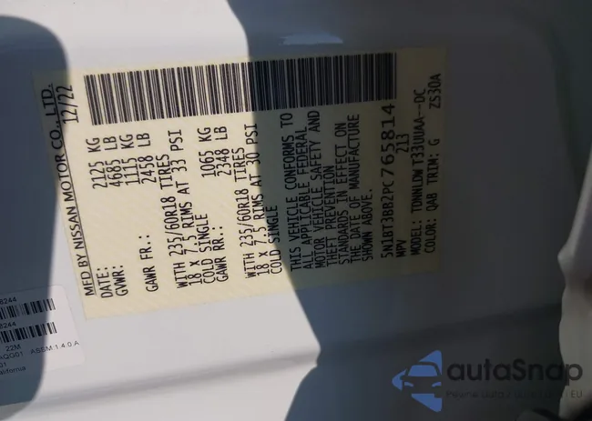 5N1BT3BB2PC765814: 44000235