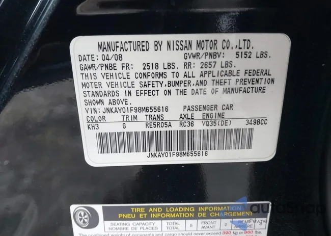 JNKAY01F98M655616: 43999382