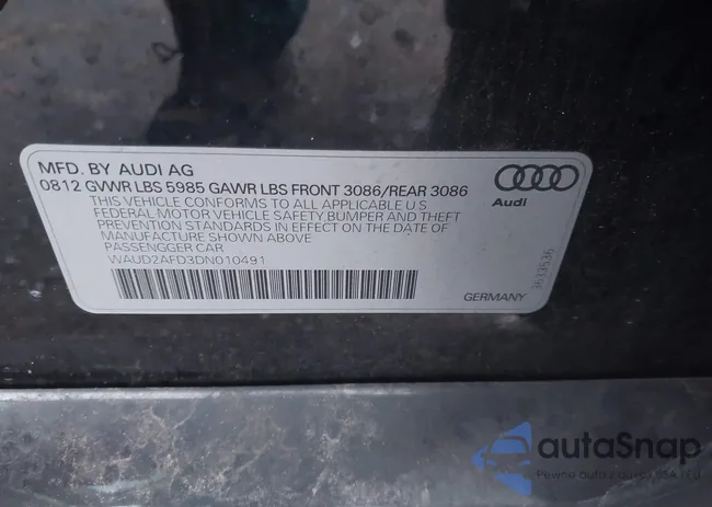 WAUD2AFD3DN010491: 43999394