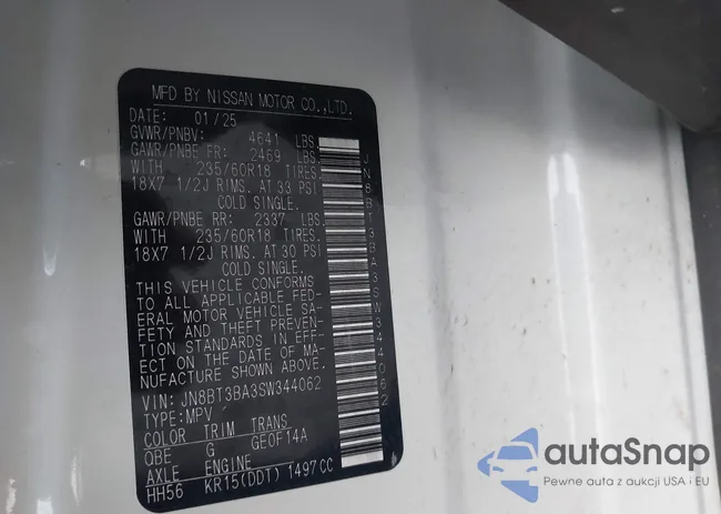 JN8BT3BA3SW344062: 43999512