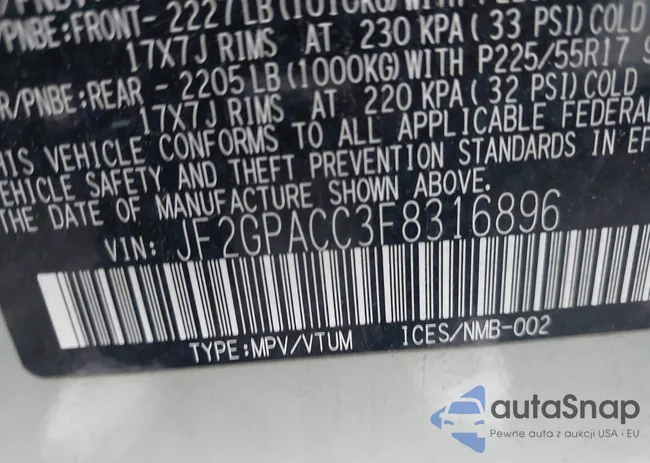 JF2GPACC3F8316896: 44000803