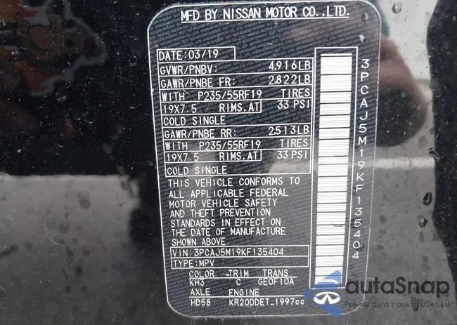 3PCAJ5M19KF135404: 44000853