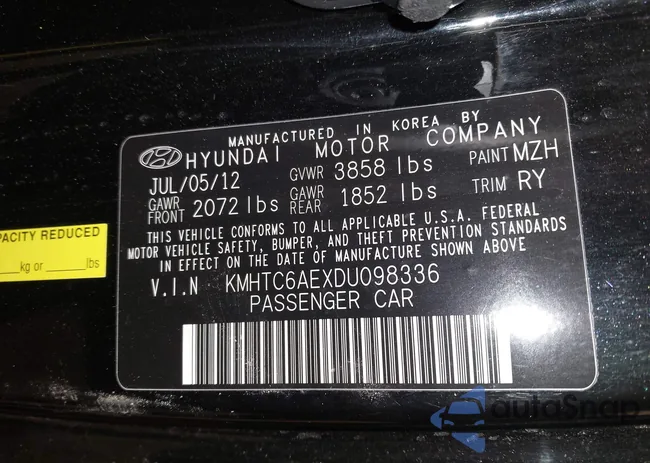 KMHTC6AEXDU098336: 44001056