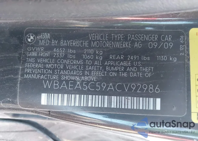 WBAEA5C59ACV92986: 44001185