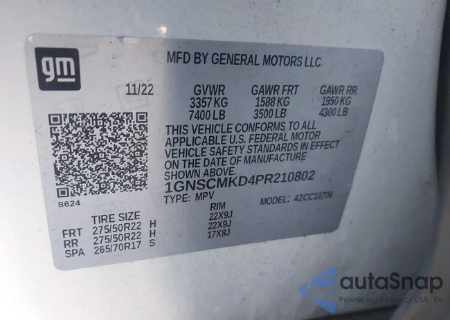 1GNSCMKD4PR210802: 44000285