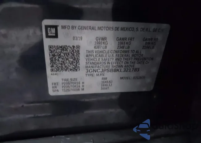 3GNCJPSB8KL321783: 44000350