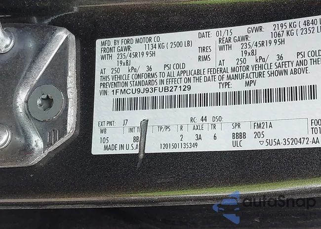 1FMCU9J93FUB27129: 44000372