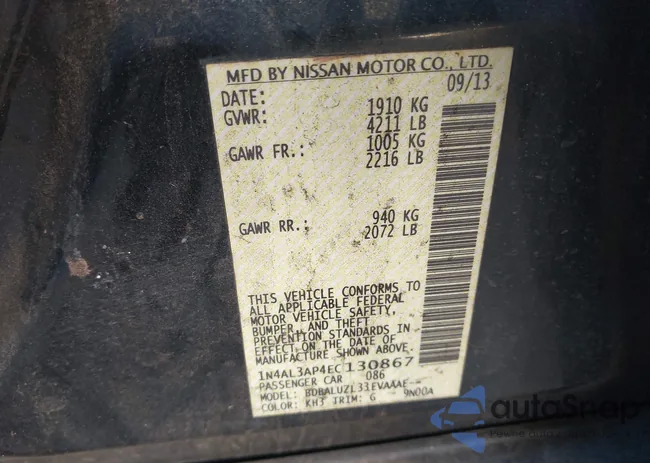 1N4AL3AP4EC130867: 44000386