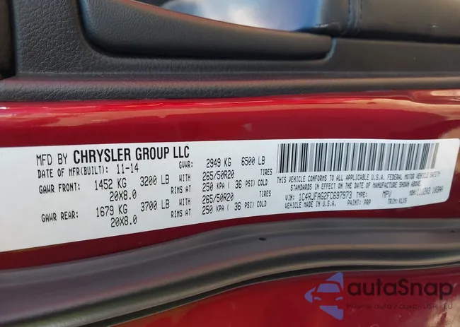 1C4RJFAG2FC697973: 44000645