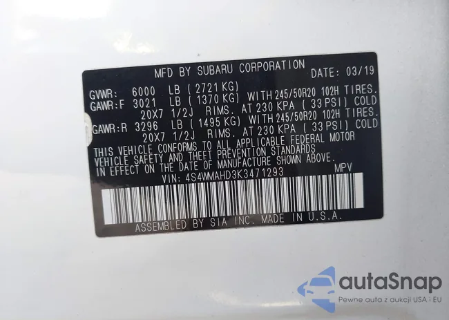 4S4WMAHD3K3471293: 44001714