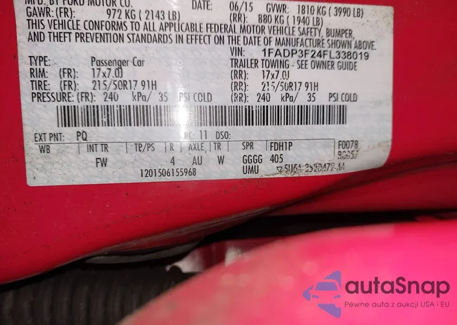 1FADP3F24FL338019: 44001748