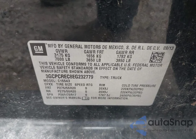 3GCPCREC8EG232779: 44001765