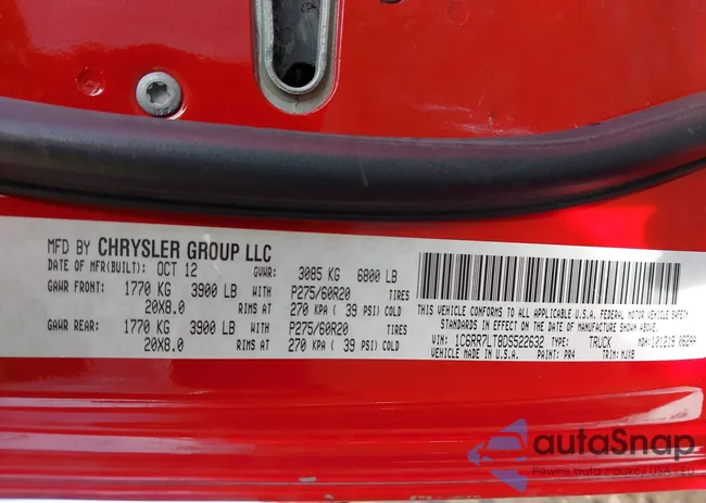 1C6RR7LT8DS522632: 44001778