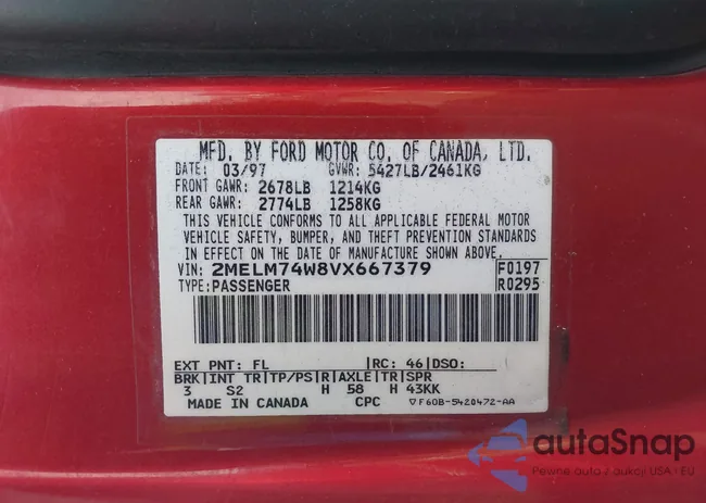 2MELM74W8VX667379: 44001847