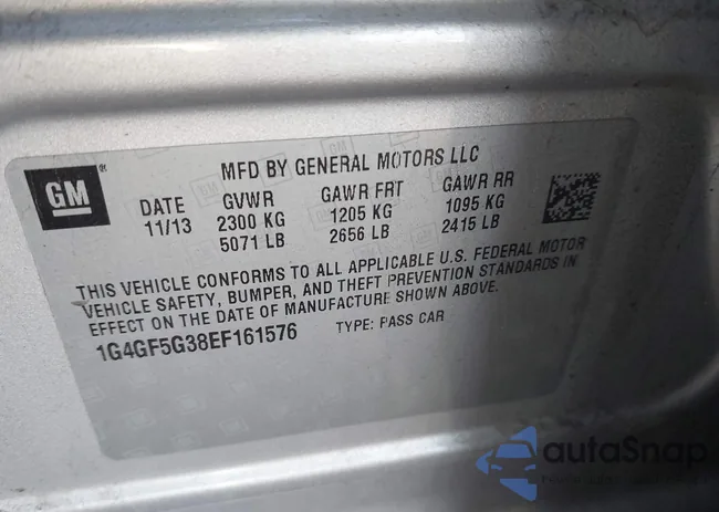 1G4GF5G38EF161576: 44001953