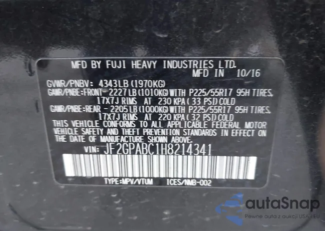 JF2GPABC1H8214341: 44001954