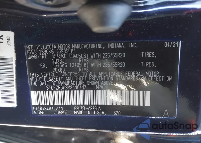 5TDFZRBH8MS110417: 44001972