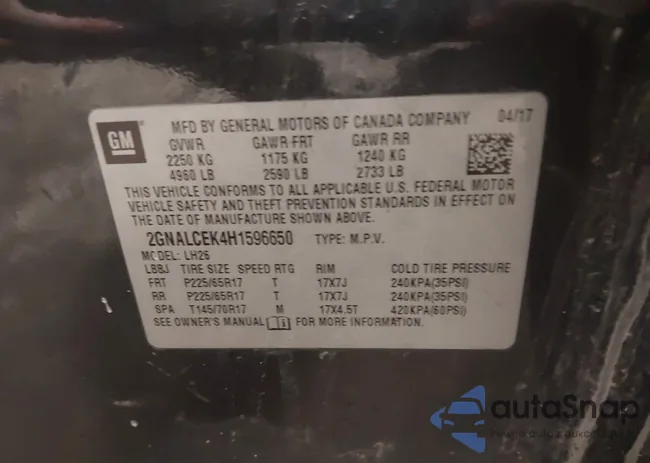 2GNALCEK4H1596650: 44001979