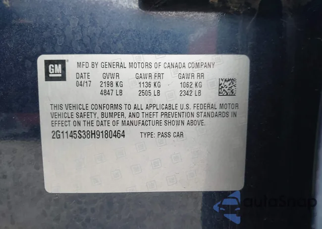 2G1145S38H9180464: 44002067