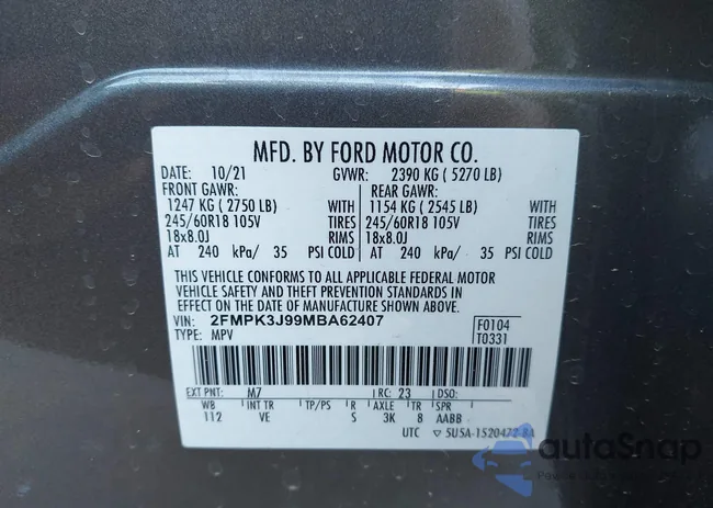 2FMPK3J99MBA62407: 44002095