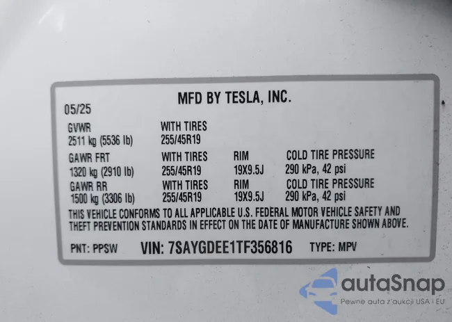 7SAYGDEE1TF356816: 44001277