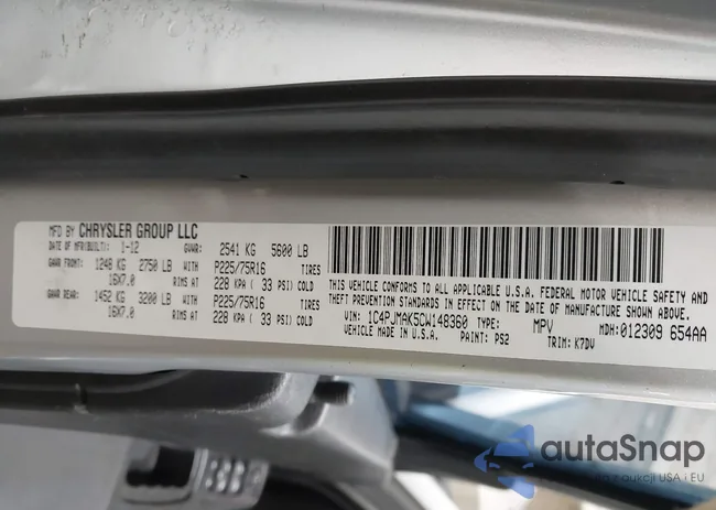 1C4PJMAK5CW148360: 44001286