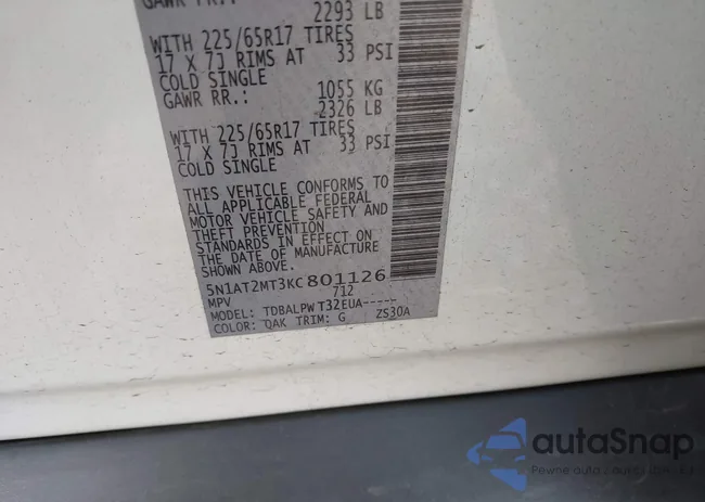 5N1AT2MT3KC801126: 44001295