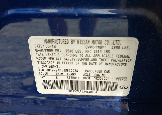 JN1FV7AP1JM640084: 44001355