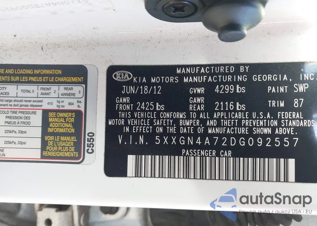 5XXGN4A72DG092557: 44001389