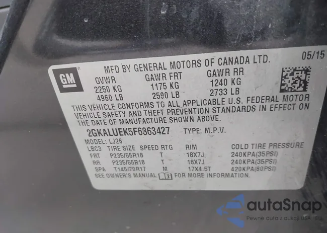 2GKALUEK5F6363427: 44001619