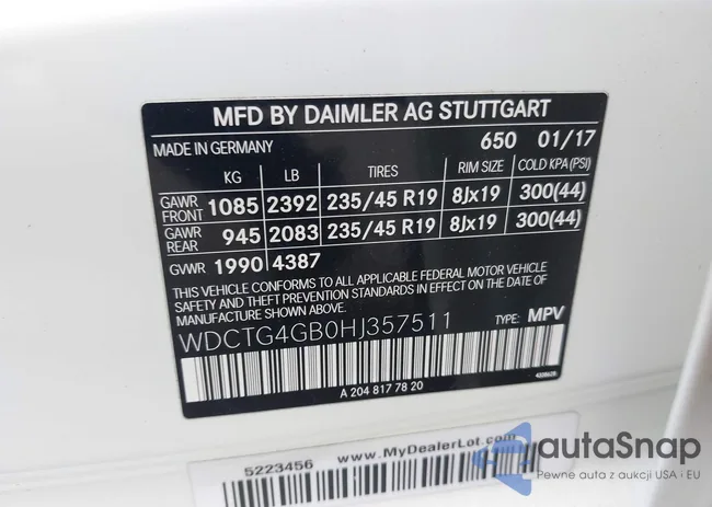 WDCTG4GB0HJ357511: 44002874