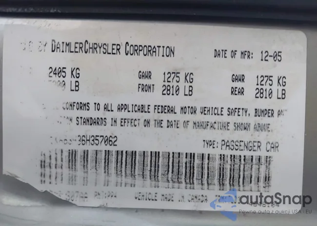 2C3KA63H36H357062: 44002895