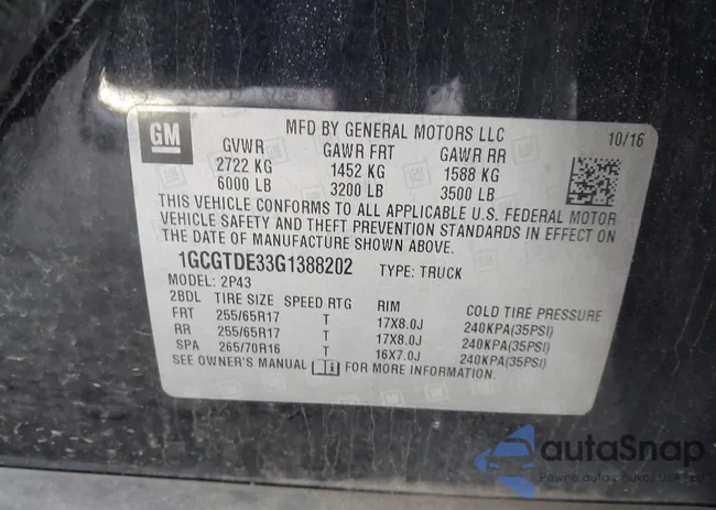 1GCGTDE33G1388202: 44002967