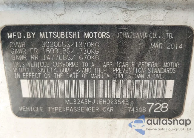 ML32A3HJ1EH023545: 44003076