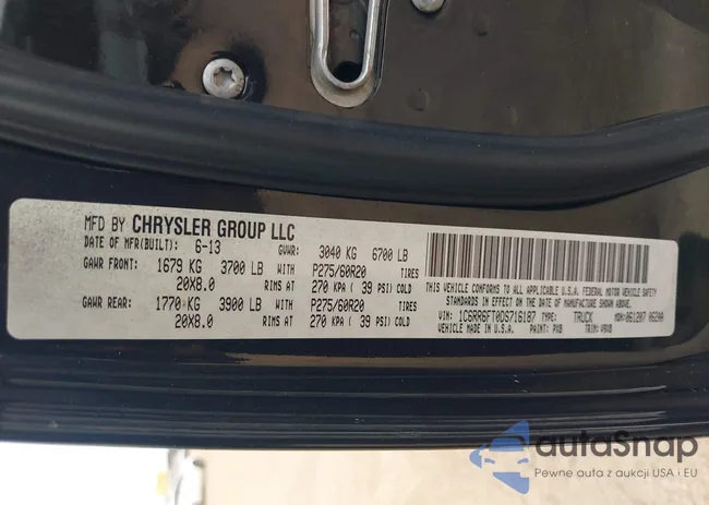 1C6RR6FT0DS716187: 44003110